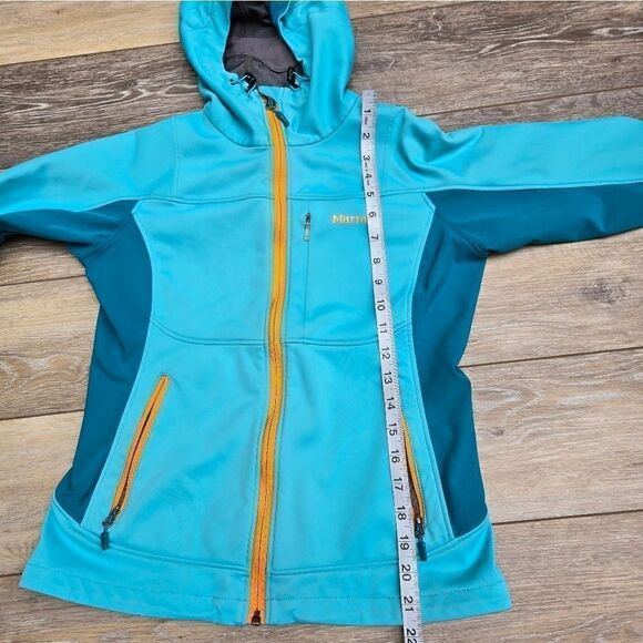 Marmot Soft Shell Wind Stopper Jacket blue teal orange XS - Picture 6 of 13
